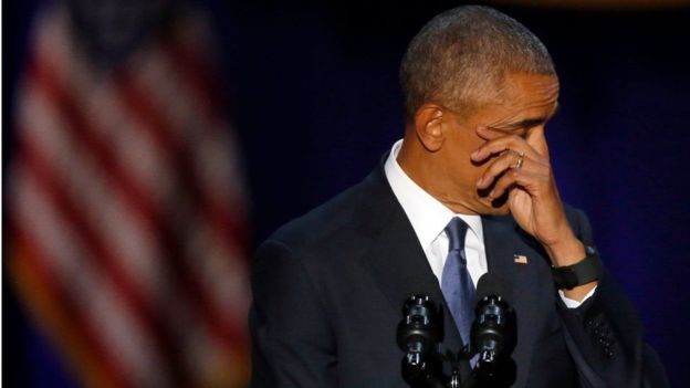 Барак Обама просльозився під час прощальної промови