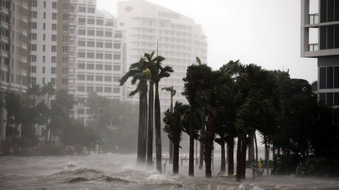 У центрі Майамі через ураган «Ірма» вулиці перетворилися на річки