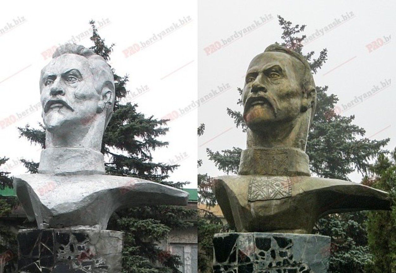 У Бердянську погруддя Дзержинському переплавили на пам'ятник Кривоносу