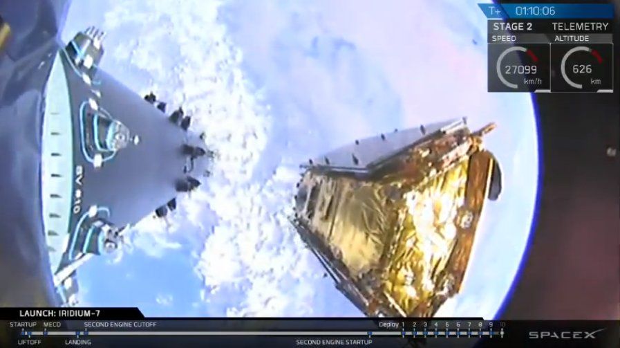 Ракета Falcon 9 компанії Ілона Маска вивела на орбіту 10 супутників