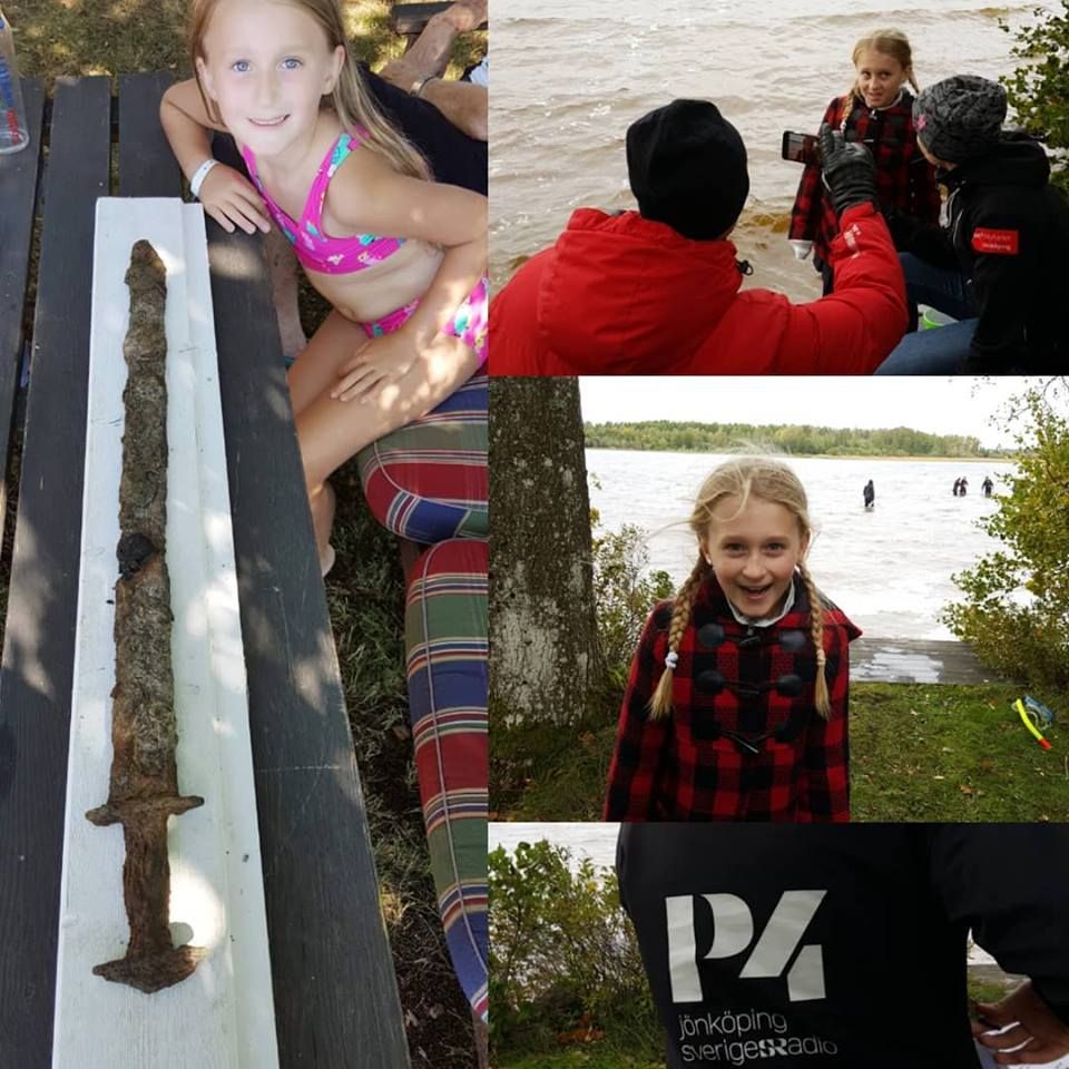 У Швеції 8-річна дівчинка знайшла в озері меч вікінгів віком 1,5 тисячі років