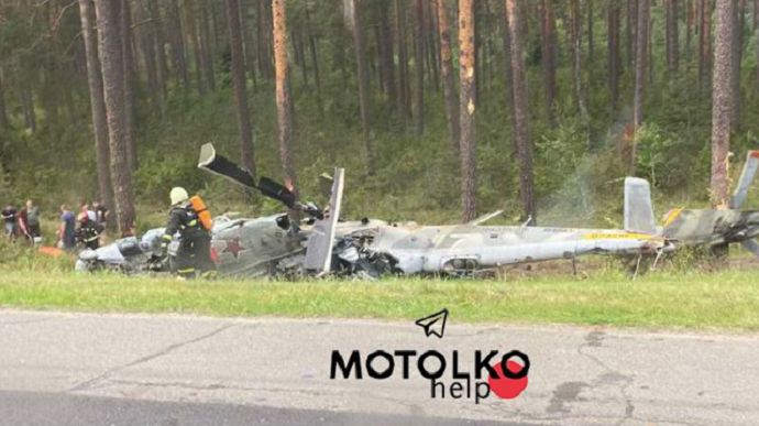 Під Барановичами у білорусі впав російський гелікоптер Мі-24