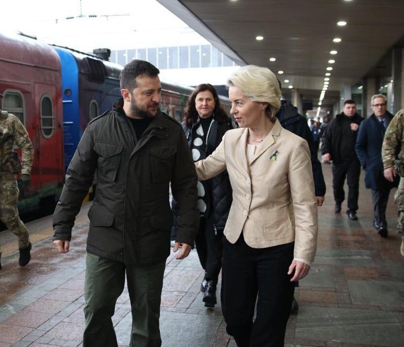Зеленський зустрів голову Єврокомісії на пероні вокзалу в Києві