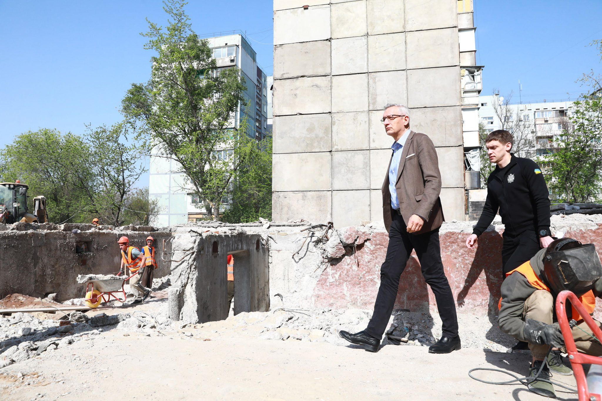 Посол ФРН Єгер відвідав прифронтове Запоріжжя і закликав посилити ППО